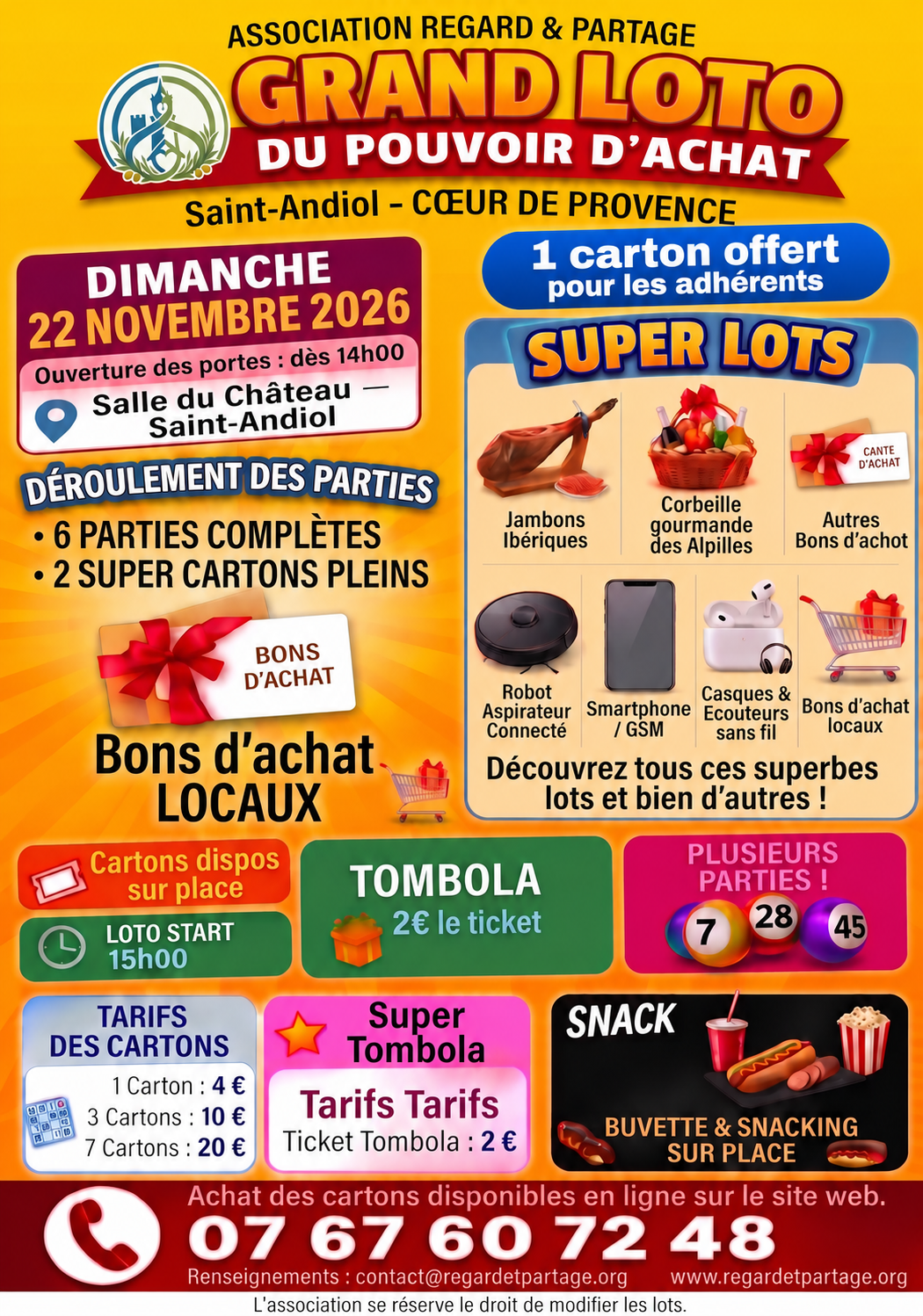 Affiche du Grand Loto du 22 novembre 2026